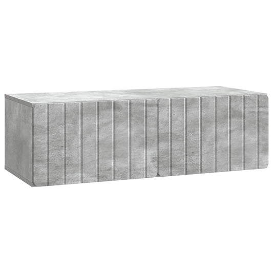 Väggmonterad TV-bänk Betonggrå 98 x 41 x 30 cm Konstruerat trä