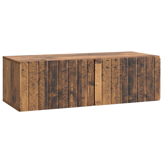 Väggmonterad TV-bänk Väggmonterad Gammalt trä 98 x 41 x 30 cm