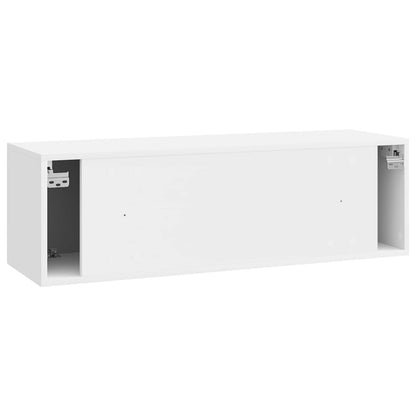 Väggmonterad TV-bänk Väggmonterad Vit högglans 98 x 31 x 30 cm