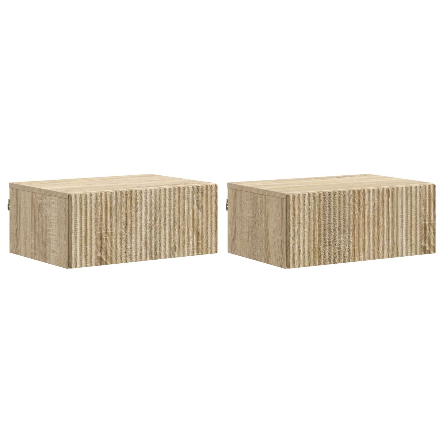Väggmonterat Sängbord 2 pcs Sonoma-ek 49 x 34,5 x 20 cm