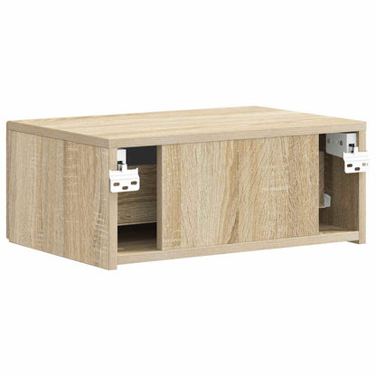 Väggmonterat Sängbord 2 pcs Sonoma-ek 49 x 34,5 x 20 cm