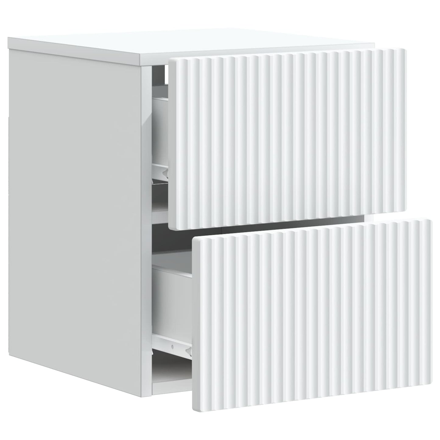 Väggmonterat Sängbord med låda 2 pcs Vit 33 x 34,5 x 40 cm
