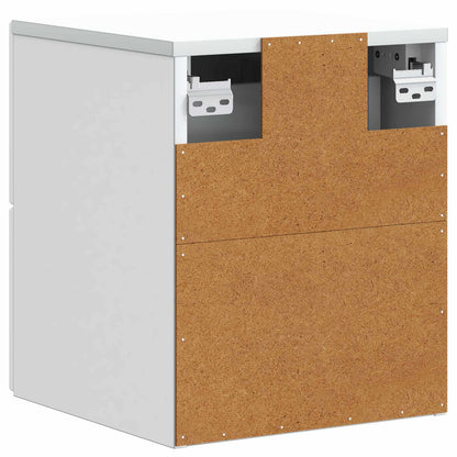 Väggmonterat Sängbord med låda 2 pcs Vit 33 x 34,5 x 40 cm