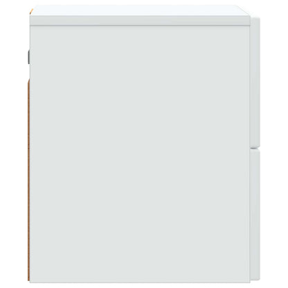 Väggmonterat Sängbord med låda 2 pcs Vit 33 x 34,5 x 40 cm