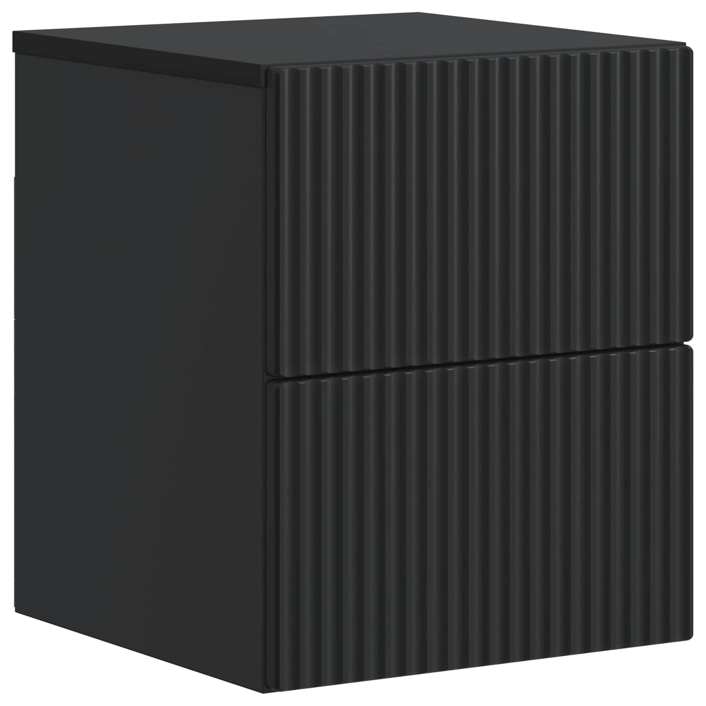 Väggmonterat Sängbord med låda 2 pcs Svart 33 x 34,5 x 40 cm