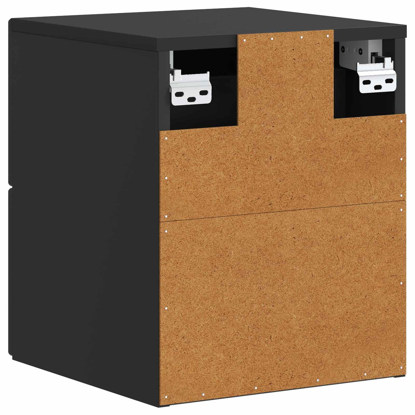 Väggmonterat Sängbord med låda 2 pcs Svart 33 x 34,5 x 40 cm
