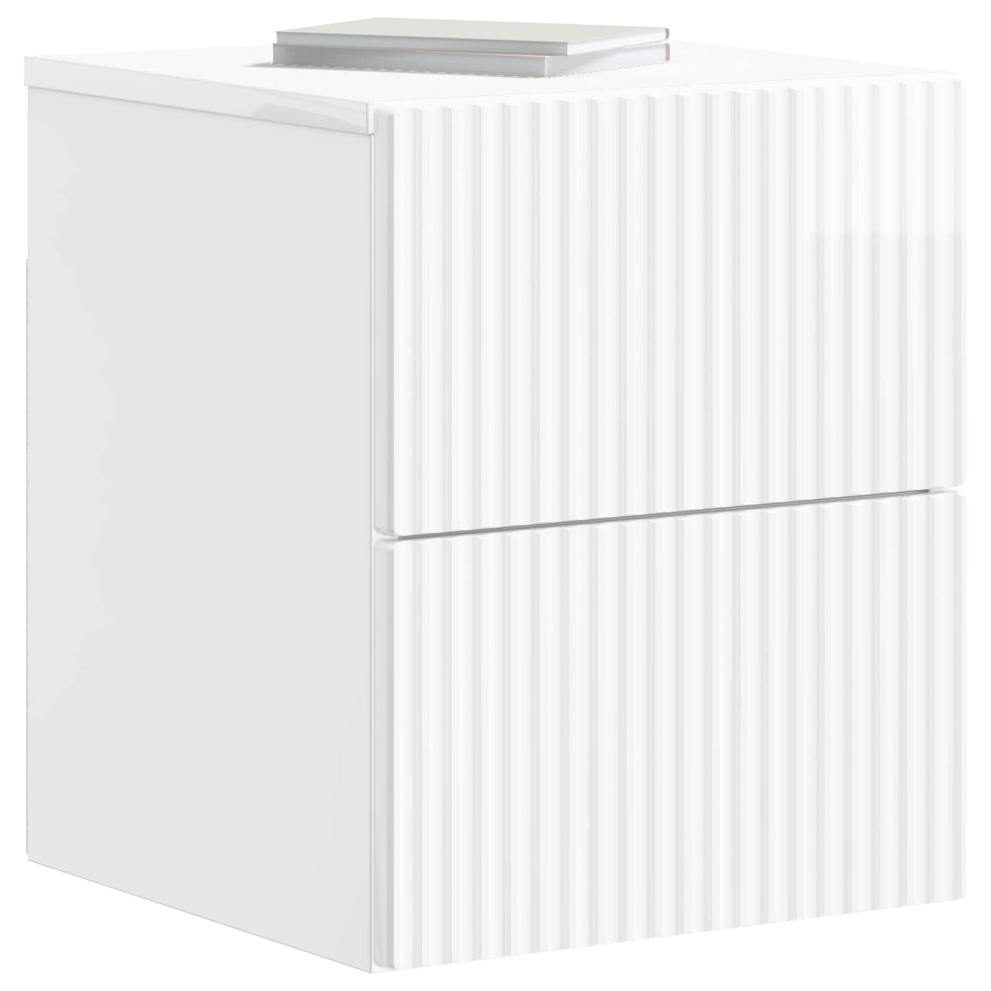 Väggmonterat Sängbord 2 pcs Vit högglans 33 x 34,5 x 40 cm