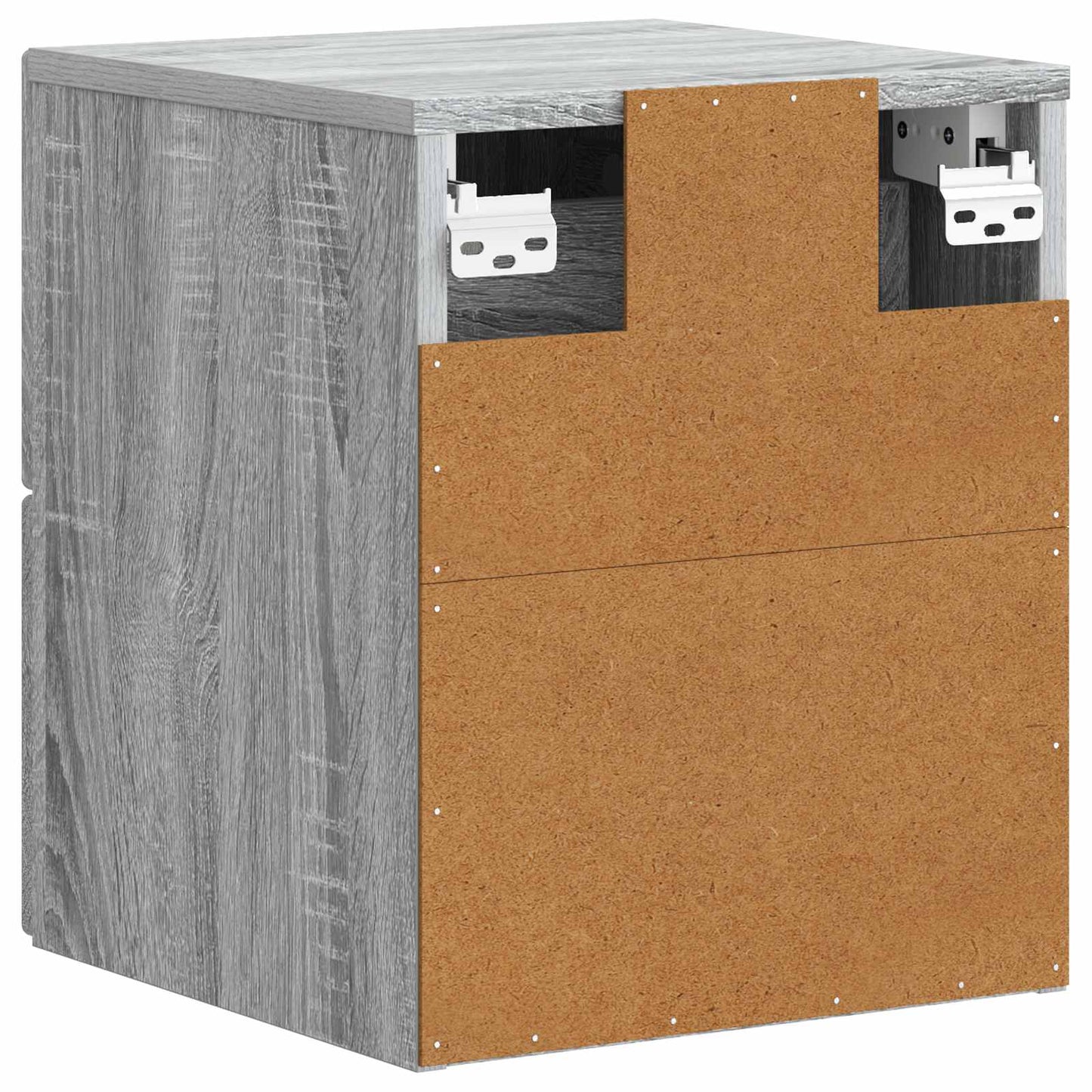 Väggmonterat Sängbord 2 pcs Grå sonoma-ek 33 x 34,5 x 40 cm