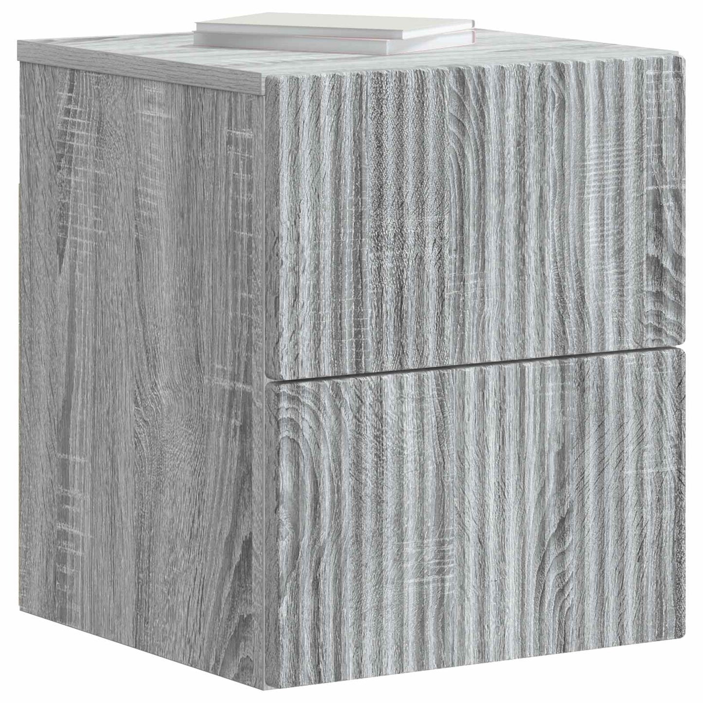 Väggmonterat Sängbord 2 pcs Grå sonoma-ek 33 x 34,5 x 40 cm