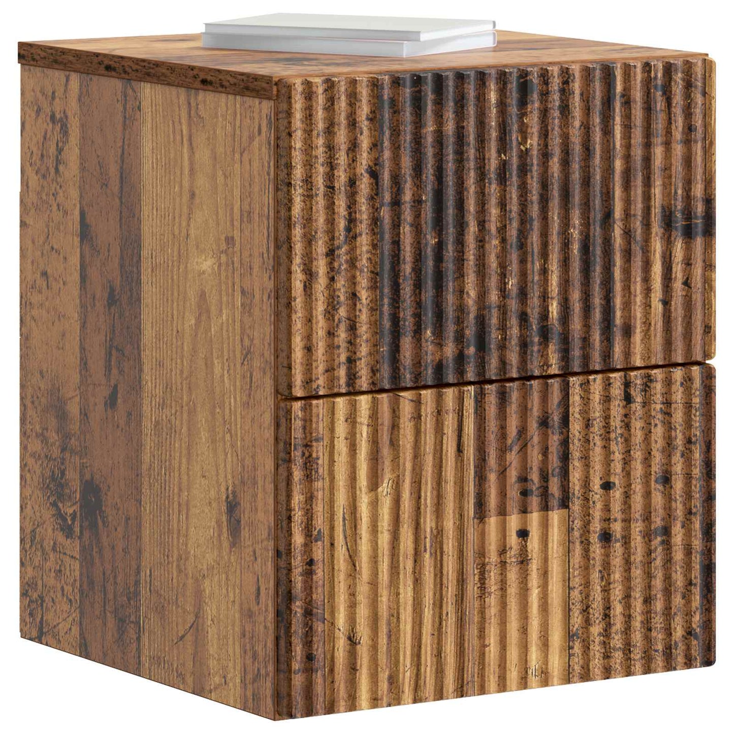 Väggmonterat Sängbord 2 pcs Gammalt trä 33 x 34,5 x 40 cm