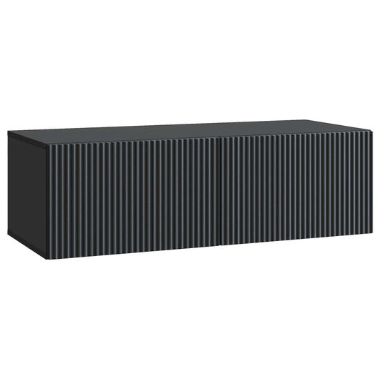 Väggmonterad TV-bänk Svart 98 x 41 x 30 cm Konstruerat trä