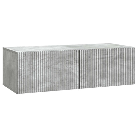 Väggmonterad TV-bänk Betonggrå 98 x 41 x 30 cm Konstruerat trä