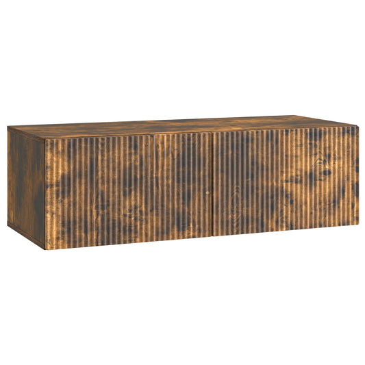 Väggmonterad TV-bänk Rökt ek 98 x 41 x 30 cm Konstruerat trä
