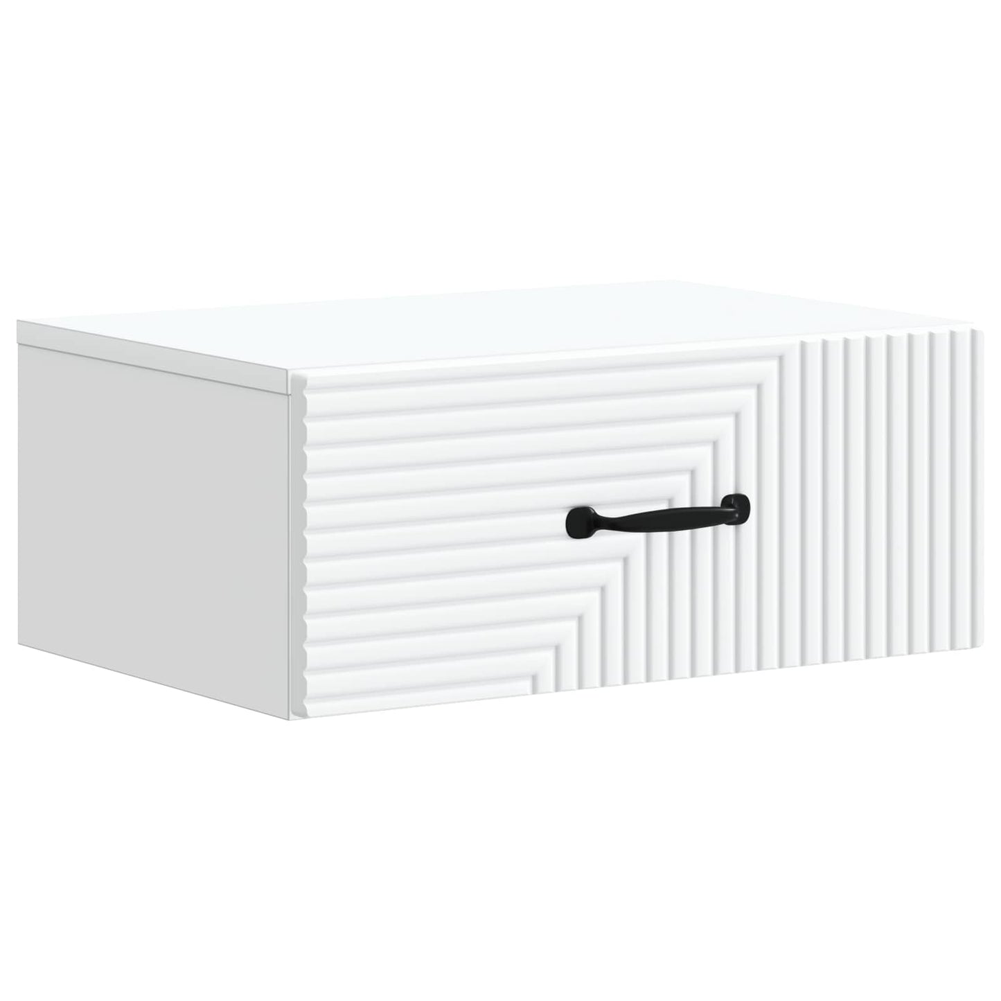 Väggmonterat Sängbord med låda 2 pcs Vit 49 x 34,5 x 20 cm