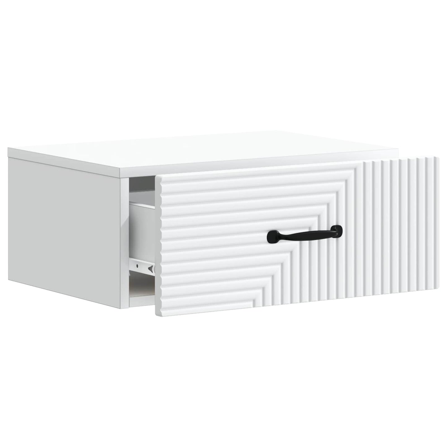 Väggmonterat Sängbord med låda 2 pcs Vit 49 x 34,5 x 20 cm