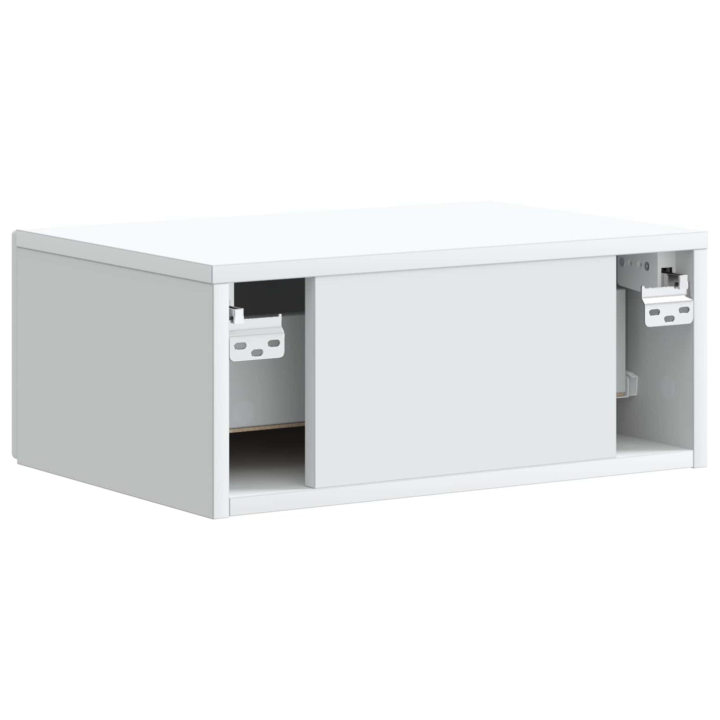 Väggmonterat Sängbord med låda 2 pcs Vit 49 x 34,5 x 20 cm