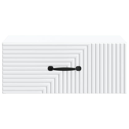 Väggmonterat Sängbord med låda 2 pcs Vit 49 x 34,5 x 20 cm