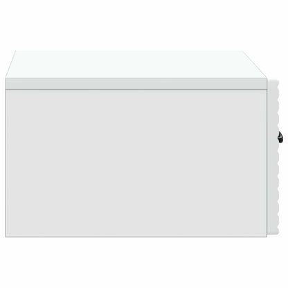 Väggmonterat Sängbord med låda 2 pcs Vit 49 x 34,5 x 20 cm