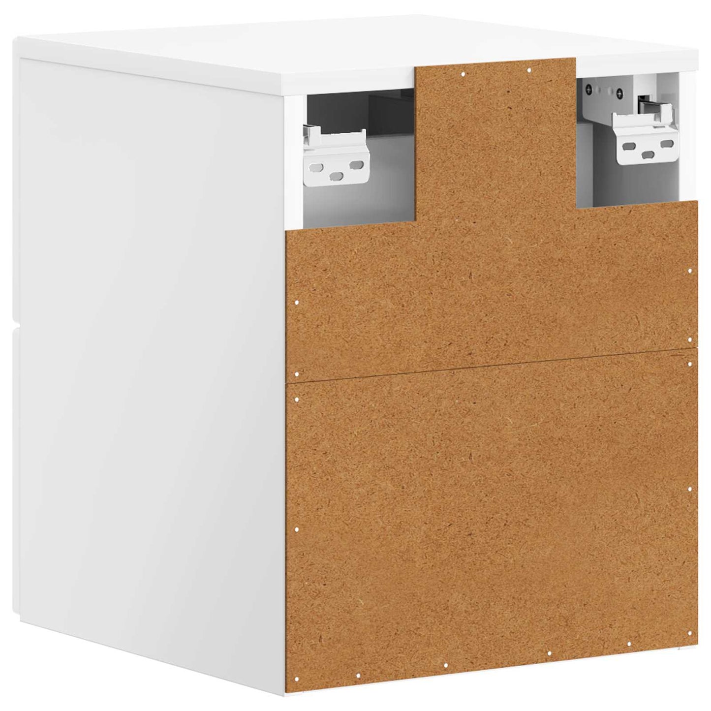 Väggmonterat Sängbord 2 pcs Vit högglans 34,5 x 33 x 40 cm