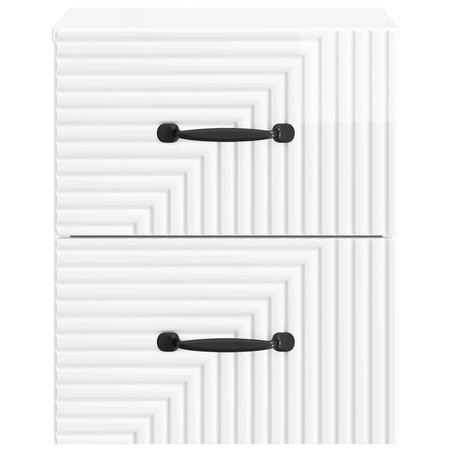 Väggmonterat Sängbord 2 pcs Vit högglans 34,5 x 33 x 40 cm