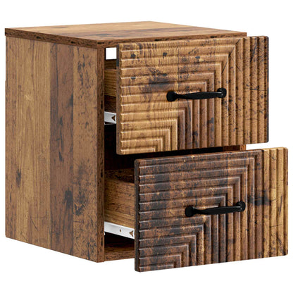Väggmonterat Sängbord 2 pcs Gammalt trä 34,5 x 33 x 40 cm