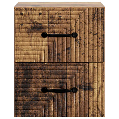 Väggmonterat Sängbord 2 pcs Gammalt trä 34,5 x 33 x 40 cm