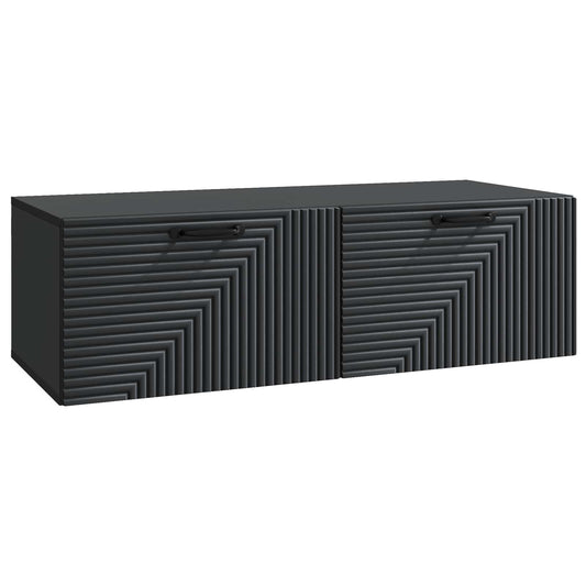 Väggmonterad TV-bänk Svart 98 x 41 x 30 cm Konstruerat trä