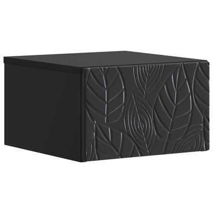 Väggmonterat Sängbord 2 pcs Svart 49 x 34,5 x 20 cm
