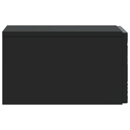Väggmonterat Sängbord 2 pcs Svart 49 x 34,5 x 20 cm
