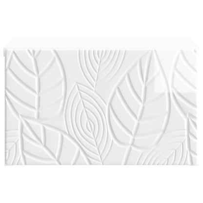 Väggmonterat Sängbord 2 pcs Vit högglans 49 x 34,5 x 20 cm