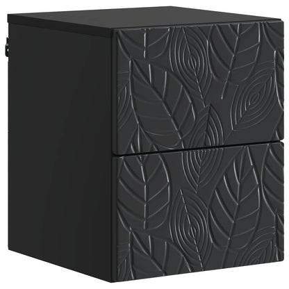 Väggmonterat Sängbord 2 pcs Svart 34,5 x 33 x 40 cm