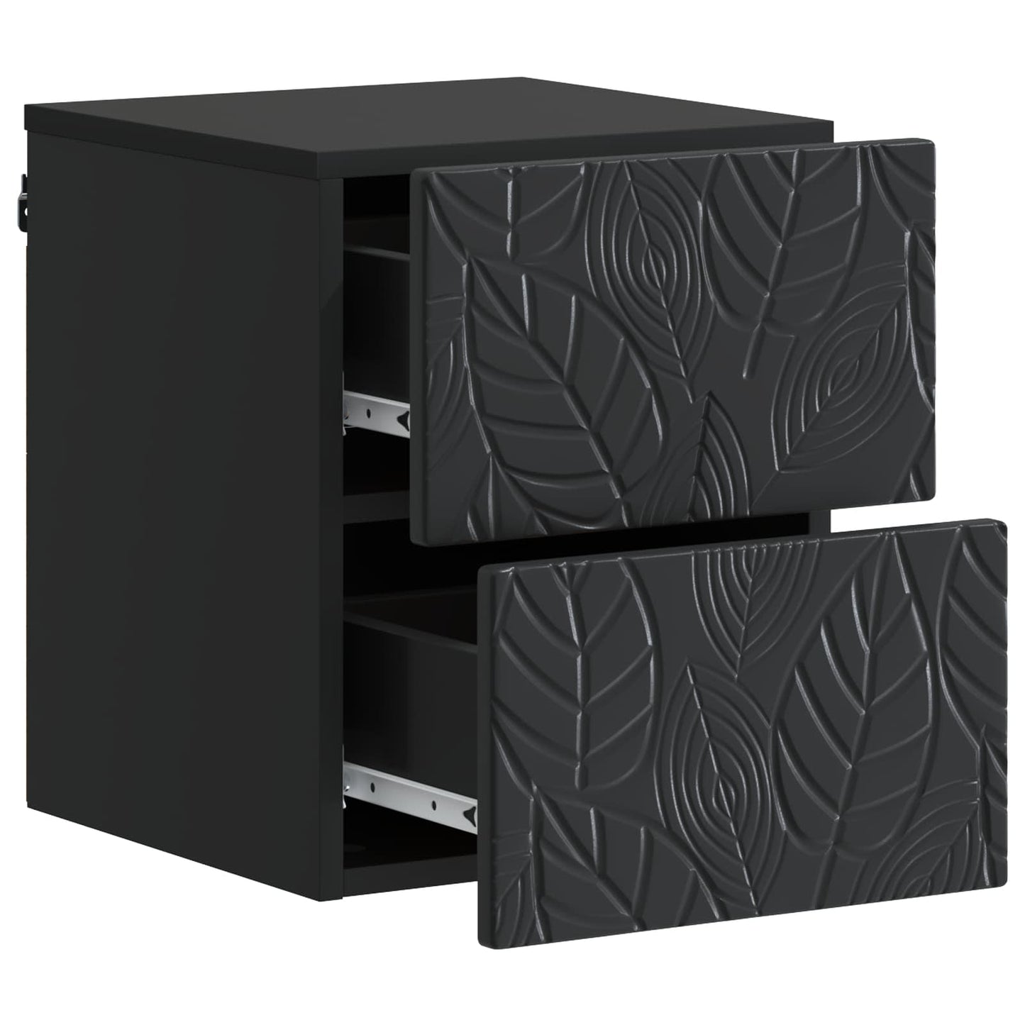 Väggmonterat Sängbord 2 pcs Svart 34,5 x 33 x 40 cm