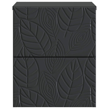 Väggmonterat Sängbord 2 pcs Svart 34,5 x 33 x 40 cm