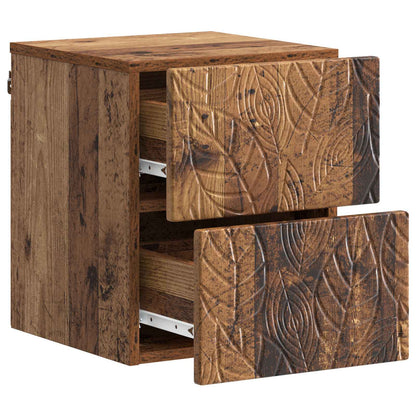 Väggmonterat Sängbord 2 pcs Gammalt trä 34,5 x 33 x 40 cm