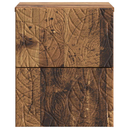 Väggmonterat Sängbord 2 pcs Gammalt trä 34,5 x 33 x 40 cm