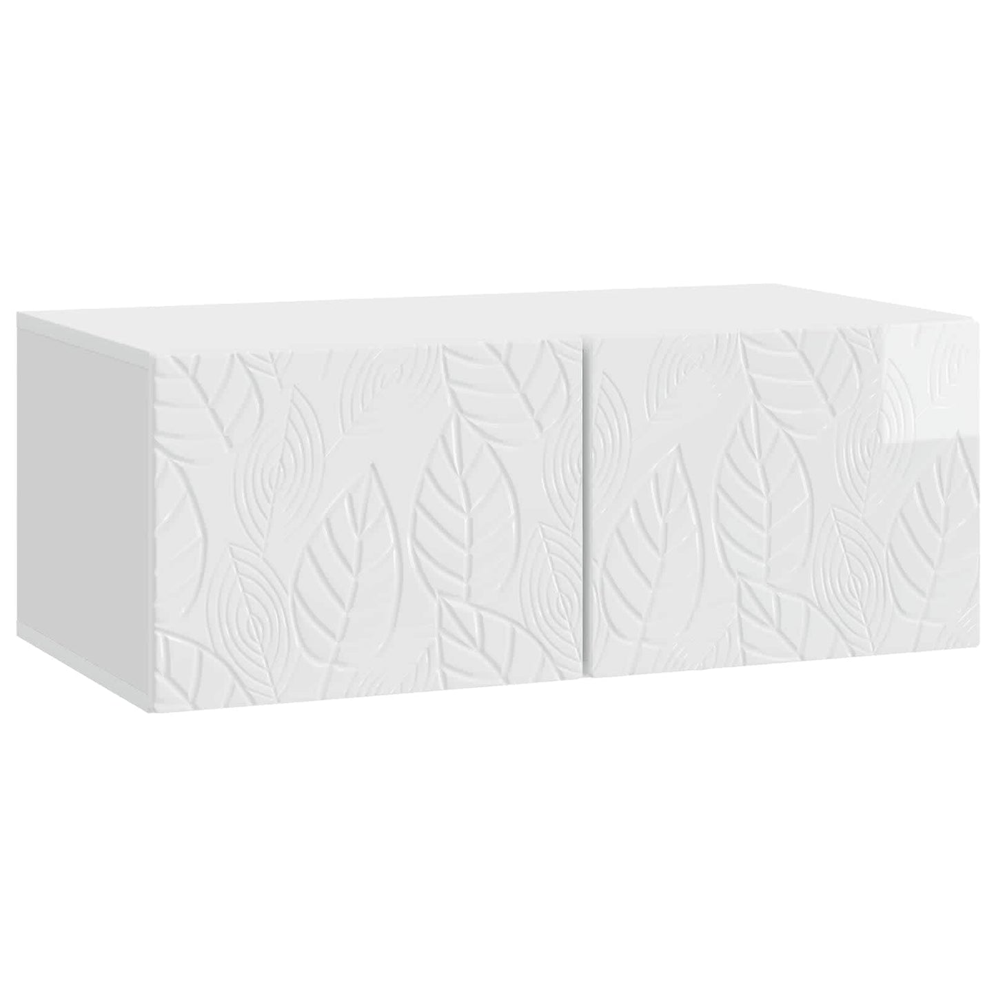 Väggmonterad TV-bänk 98 x 41 x 30 cm Vit högglans