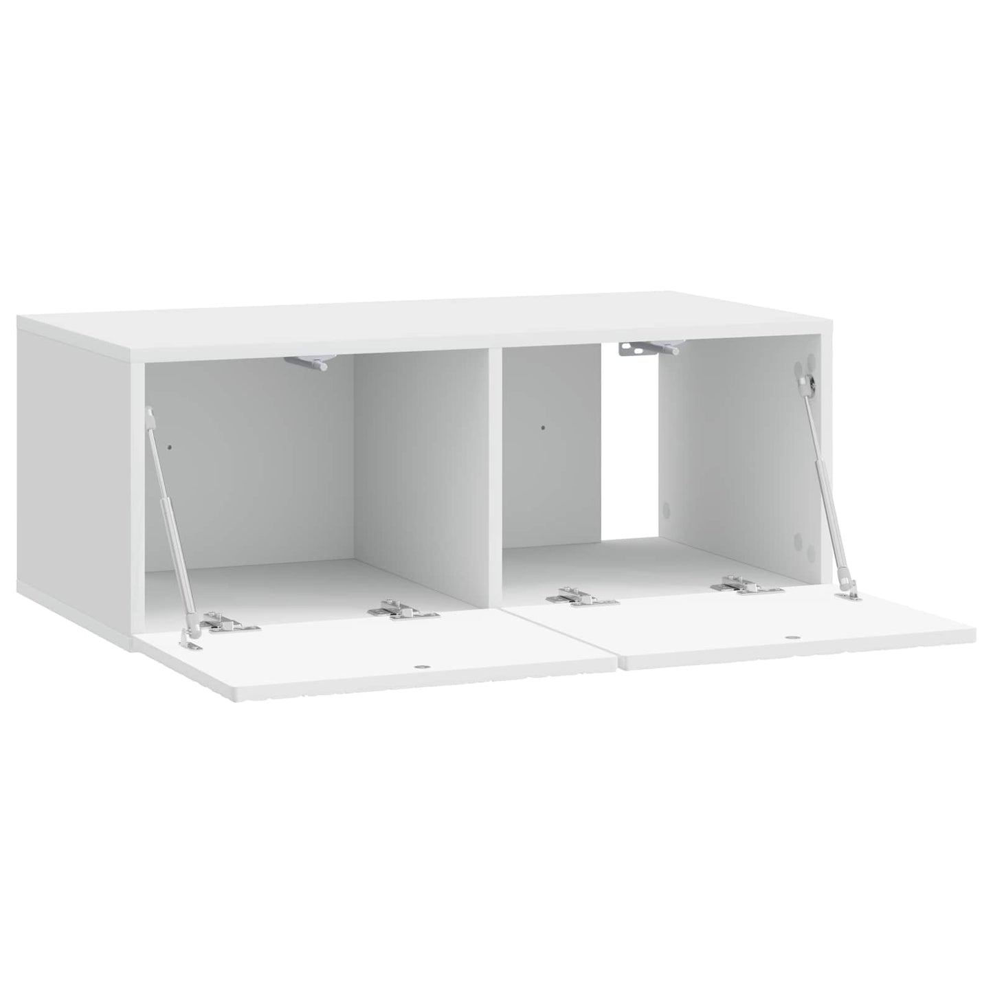 Väggmonterad TV-bänk 98 x 41 x 30 cm Vit högglans