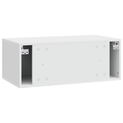 Väggmonterad TV-bänk 98 x 41 x 30 cm Vit högglans
