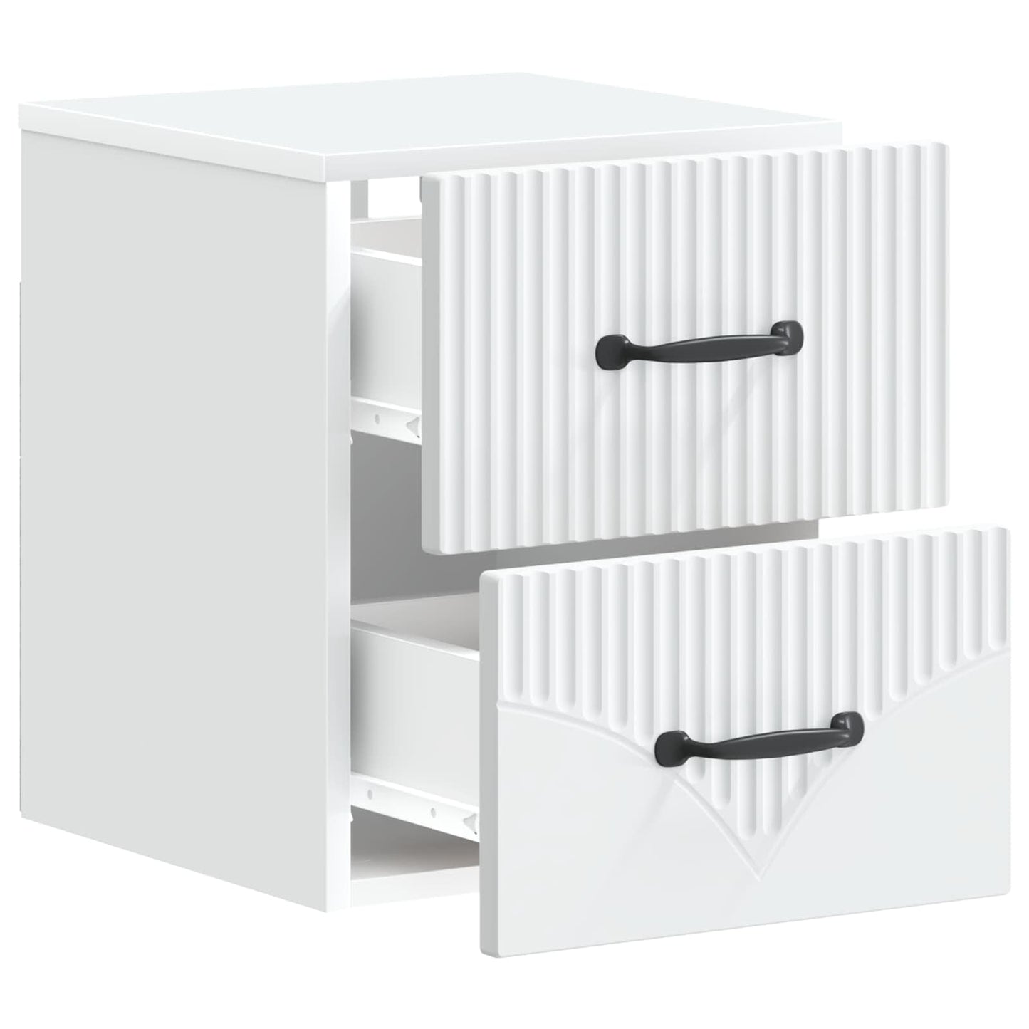 Väggmonterat Sängbord med låda 2 pcs Vit 34,5 x 33 x 40 cm