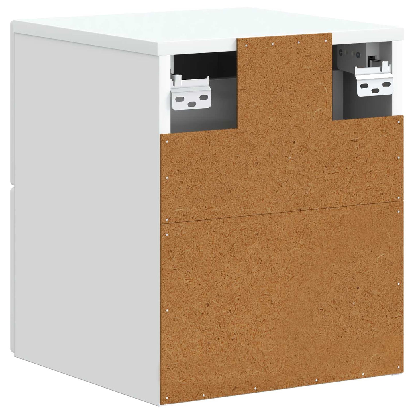 Väggmonterat Sängbord med låda 2 pcs Vit 34,5 x 33 x 40 cm