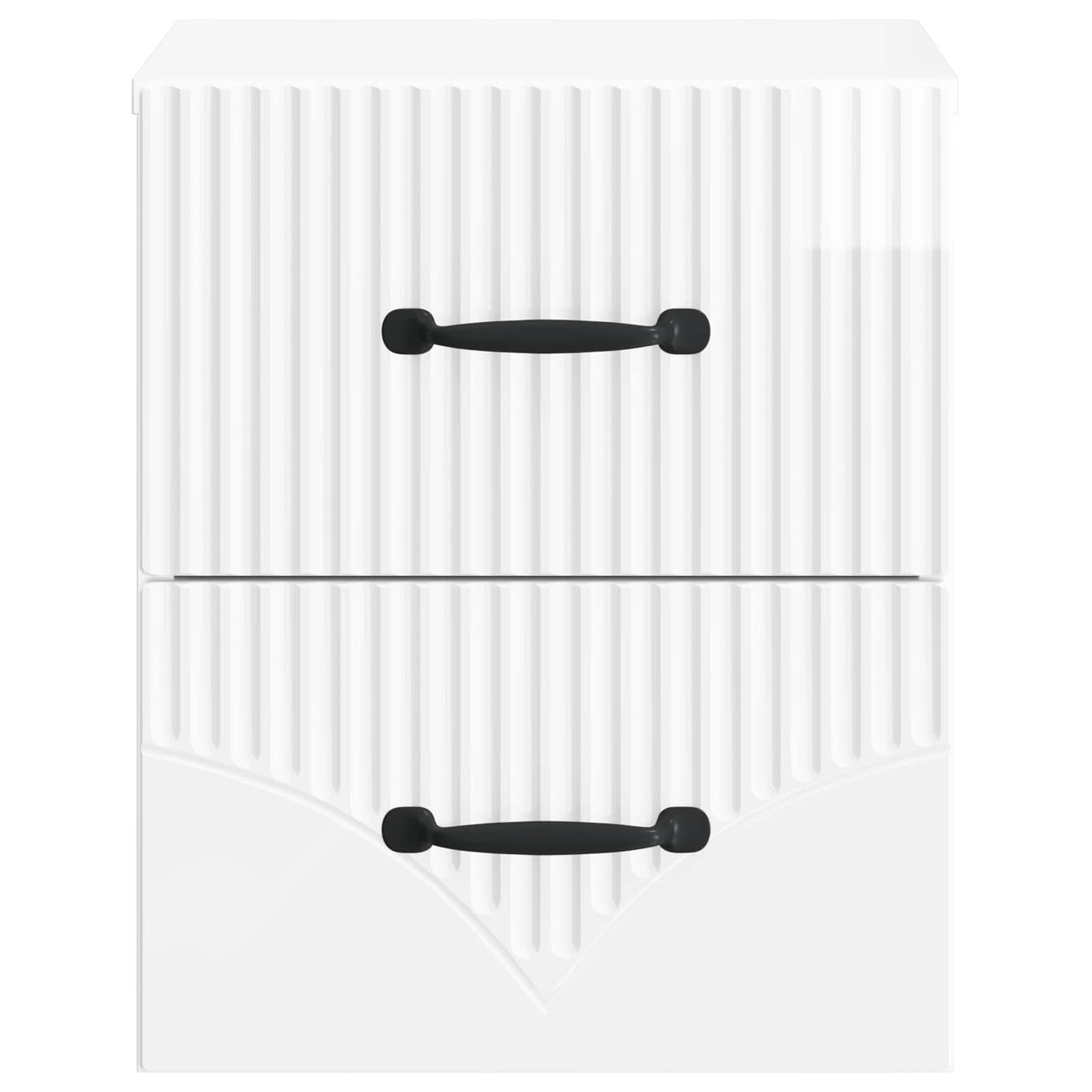 Väggmonterat Sängbord 2 pcs Vit högglans 34,5 x 33 x 40 cm