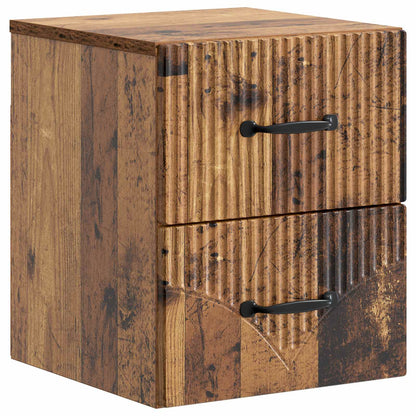 Väggmonterat Sängbord 2 pcs Gammalt trä 34,5 x 33 x 40 cm