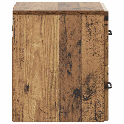 Väggmonterat Sängbord 2 pcs Gammalt trä 34,5 x 33 x 40 cm