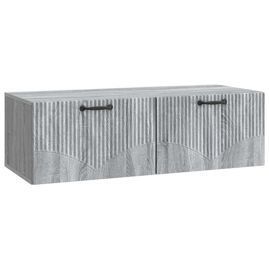 Väggmonterad TV-bänk Väggmonterad Grå sonoma-ek 98 x 41 x 30 cm