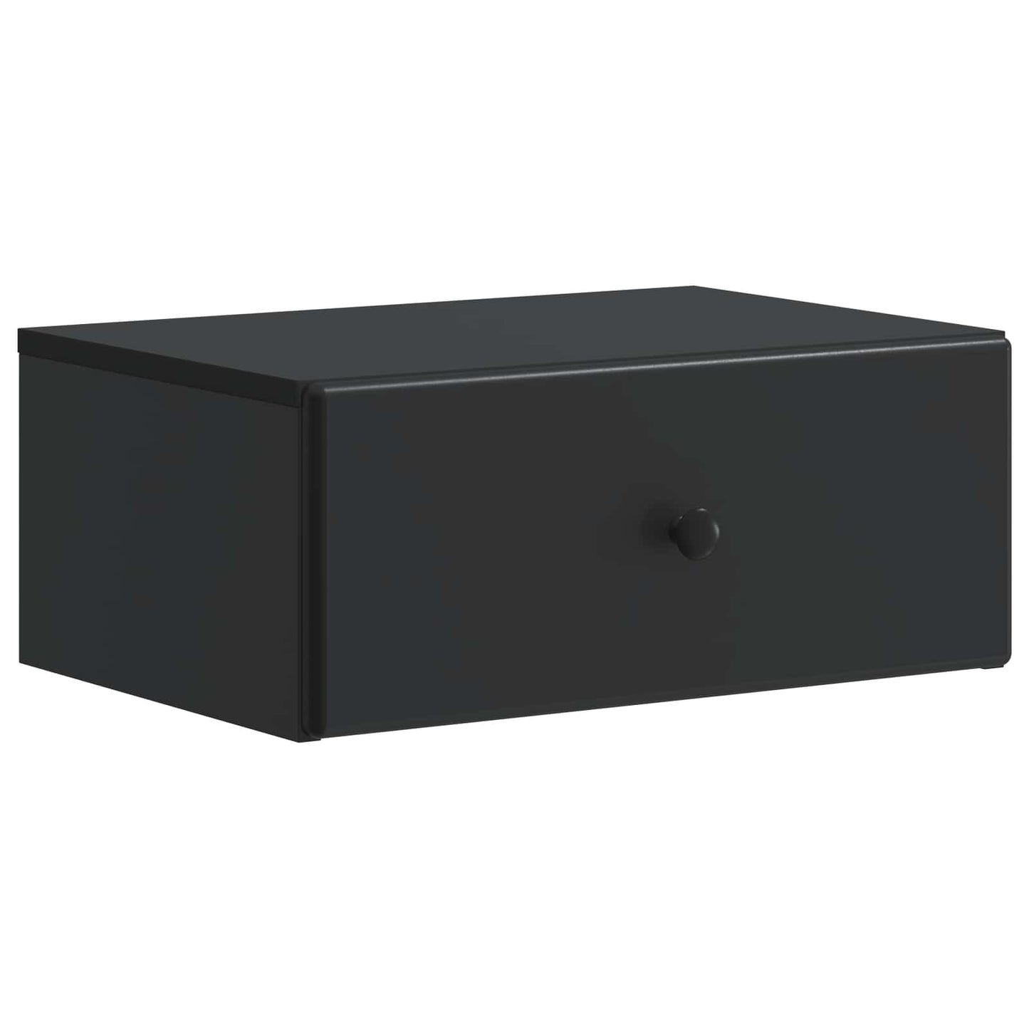 Väggmonterat Sängbord med låda 2 pcs Svart 49 x 34,5 x 20 cm