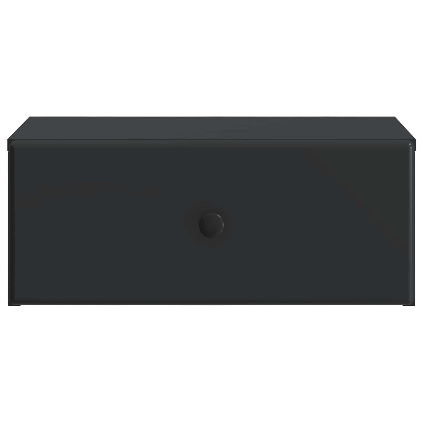 Väggmonterat Sängbord med låda 2 pcs Svart 49 x 34,5 x 20 cm