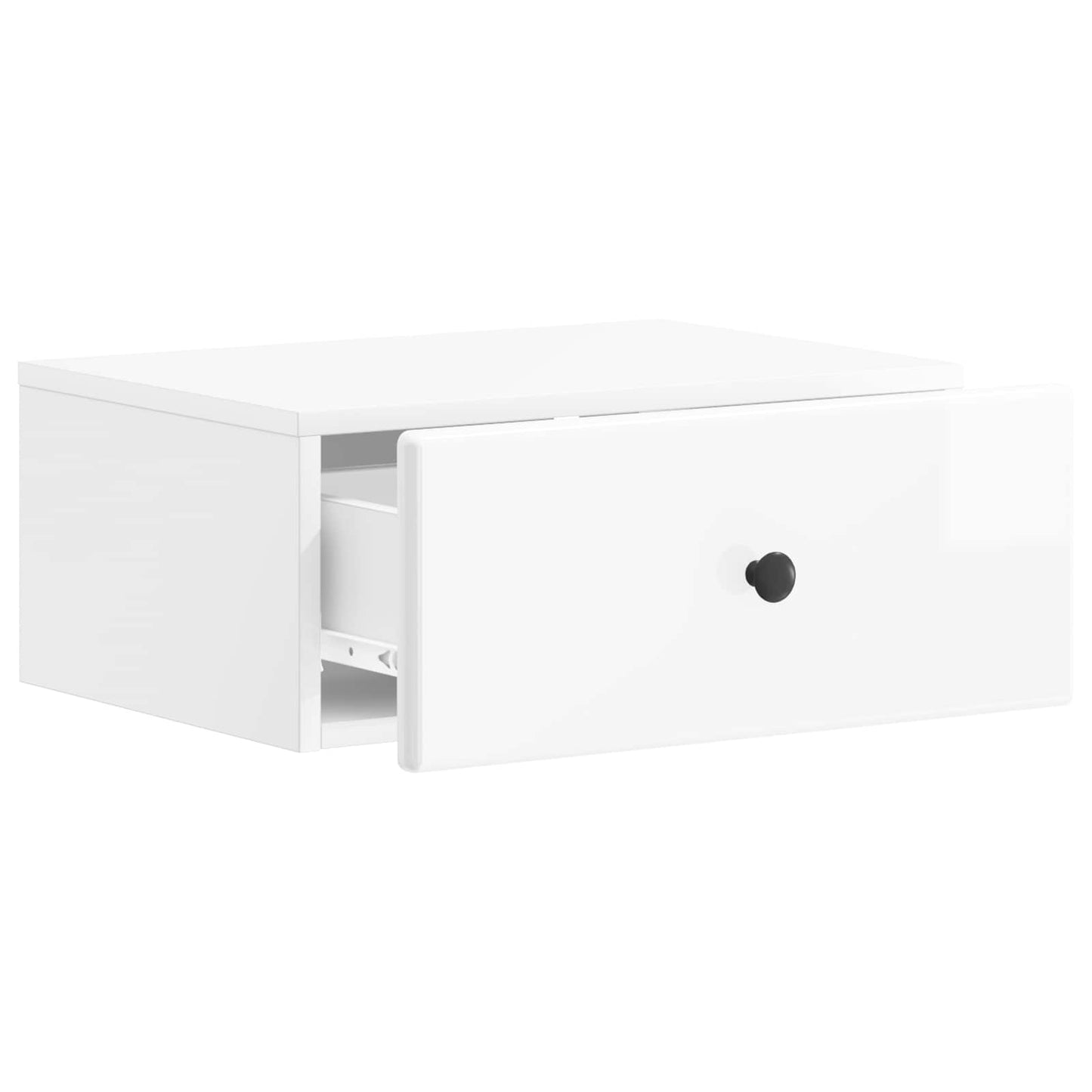 Väggmonterat Sängbord 2 pcs Vit högglans 49 x 34,5 x 20 cm