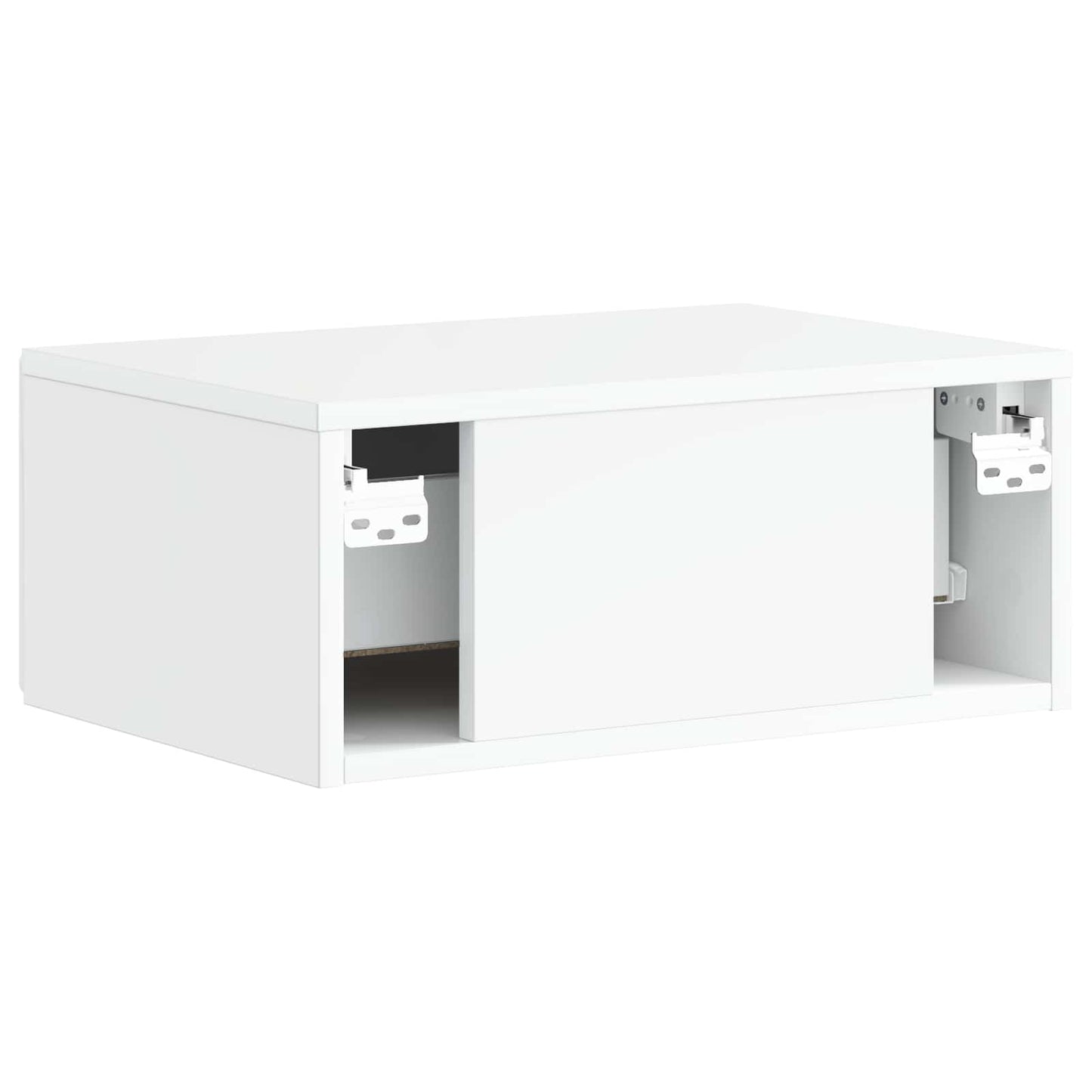 Väggmonterat Sängbord 2 pcs Vit högglans 49 x 34,5 x 20 cm