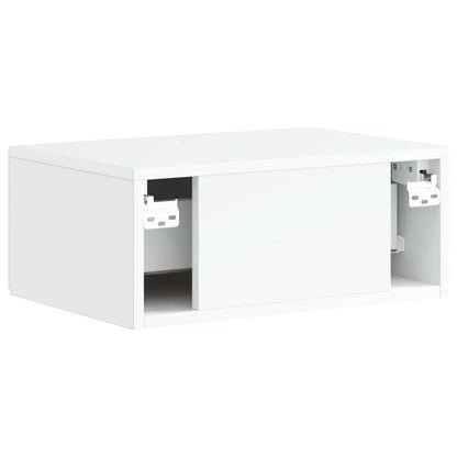 Väggmonterat Sängbord 2 pcs Vit högglans 49 x 34,5 x 20 cm