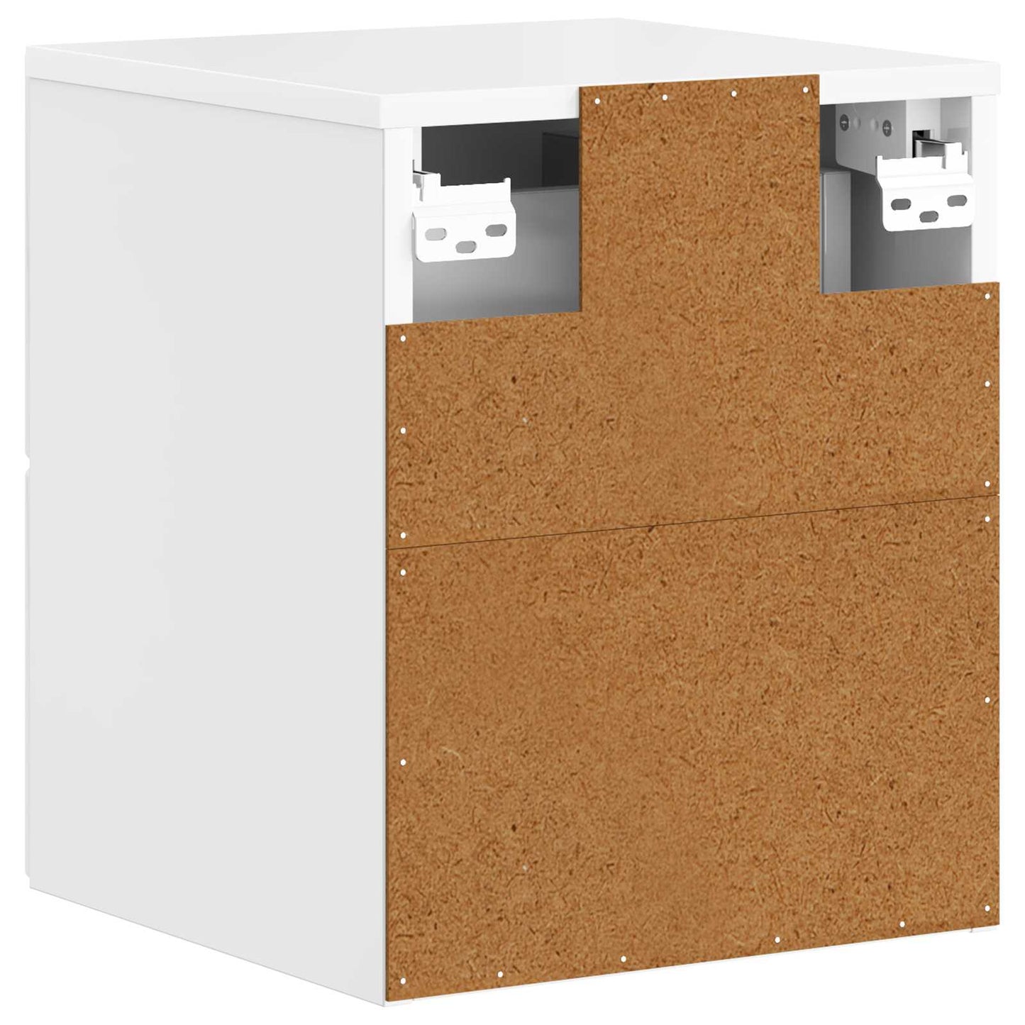 Väggmonterat Sängbord 2 pcs Vit högglans 34,5 x 33 x 40 cm